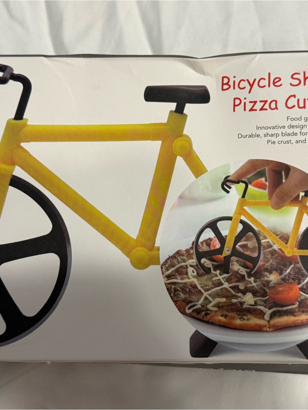 Bicycle Pizza Cutter - Yellow and Black